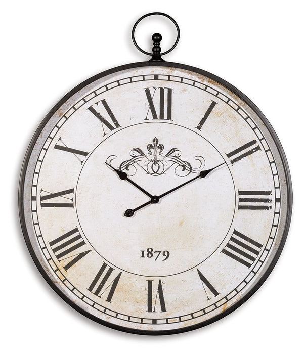 Augustina - Wall Clock - Antique Black Signature Design by Ashley®