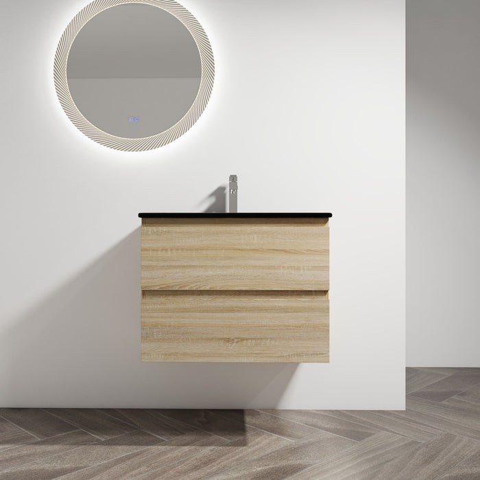 Wall Mounted Bathroom Vanity With Sink, 2 Soft Close Drawers Home Essentials