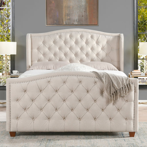 Marcella - Upholstered Shelter Headboard Bed Set Jennifer Taylor Home