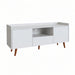 TV Stand For TVs Up To 60" With Open Storage Shelf, 2 Doors, 1 Drawer And Cable Management Home Essentials