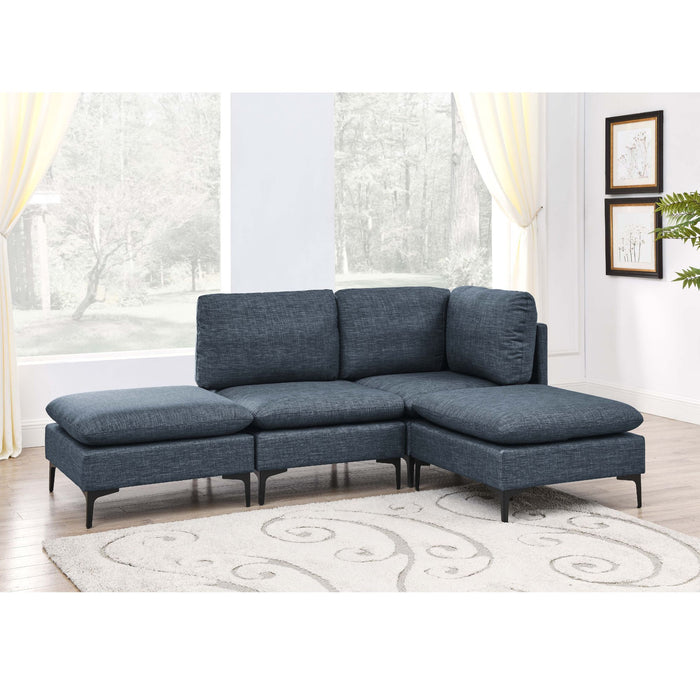 Upholstered Modular Sectional With Tall Legs, Medium Firm Seat Home Essentials