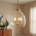 Zen - 5 Pendant Chain Hanging Light - Clear / Gold Ashcroft Furniture