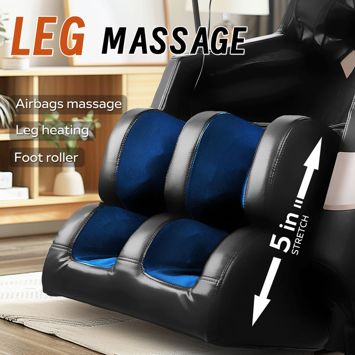 Massage Chair Recliner & Zero Gravity With Full Body Air Pressure - Black Home Essentials
