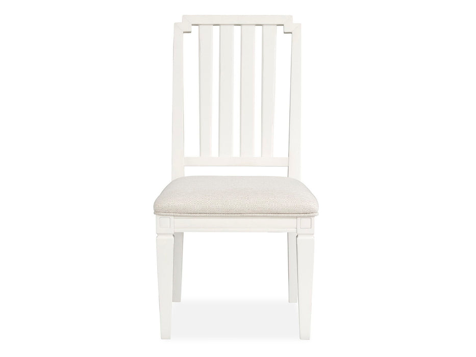 Willowbrook - Upholstered Side Chair With Wood Slat Back (Set of 2) - Egg Shell White Magnussen Furniture