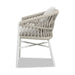 Maiden - Barrel Back Aluminum & Rope Outdoor Patio Dining Chair, Sunproof Olefin (Set of 2) Jennifer Taylor Home