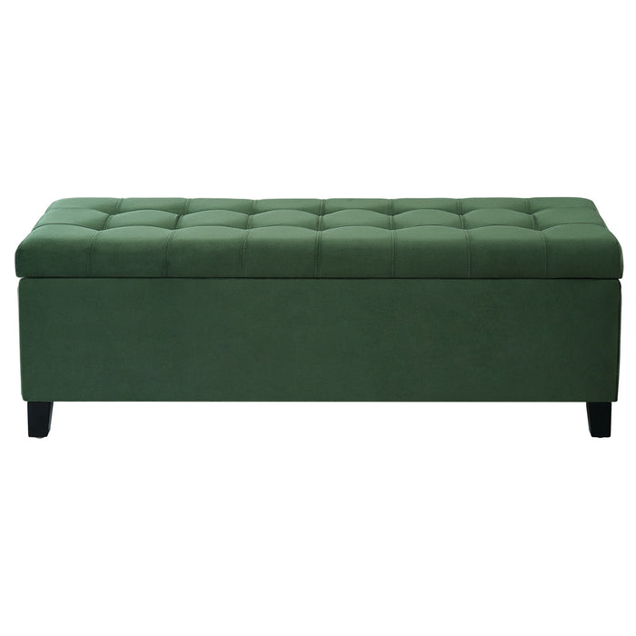 Upholstered Storage Ottoman Bench, Foot Rest For Bedroom Noble House