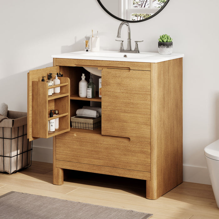 Softened Modern Bathroom Vanity With Sink Noble House