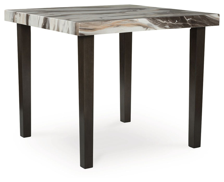 Jeshina - Square Dining Room Counter Table - Dark Brown / Beige