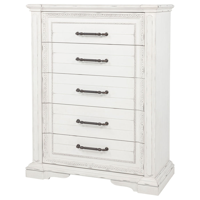 5 Drawer Bedroom Chest Of Drawers - Vintage Furniture Max