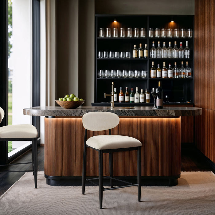 Riccio - Stool - Black Frame Meridian Furniture