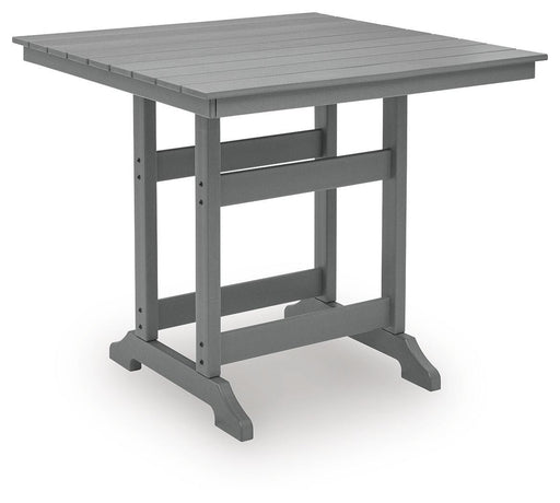Sanctuary Beach - Square Counter Table With Umbrella Option - Dark Gray Signature Design by Ashley®