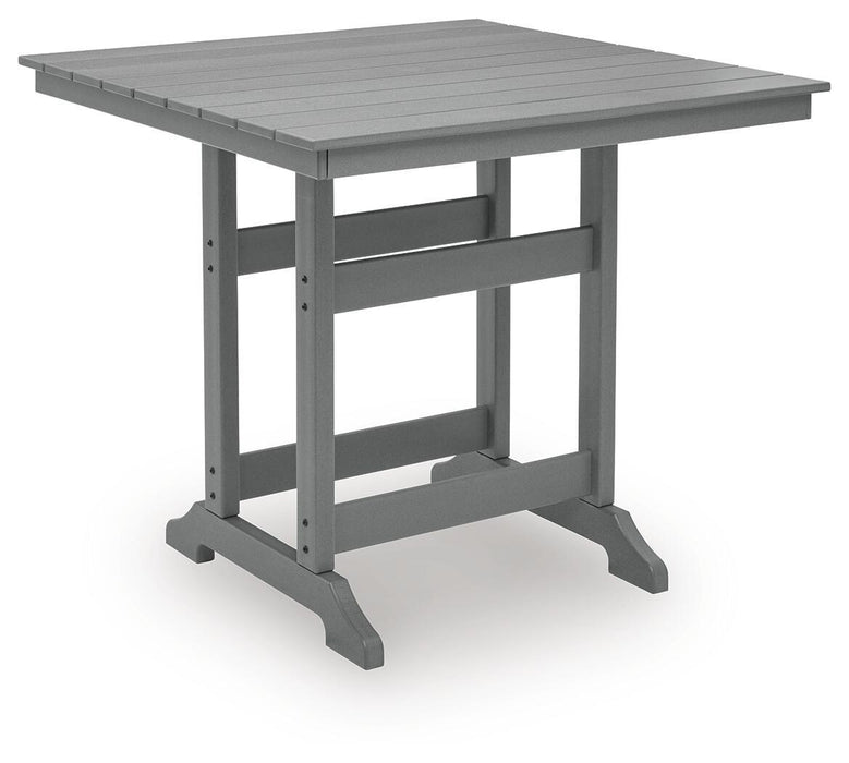 Sanctuary Beach - Square Counter Table With Umbrella Option - Dark Gray Signature Design by Ashley®