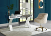 Noralie - 32" Writing Desk - Mirrored & Faux Diamonds ACME