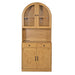 Tall Arched Pantry Cabinet With Charging Station, Adjustable Shelves, Coffee Bar Home Essentials
