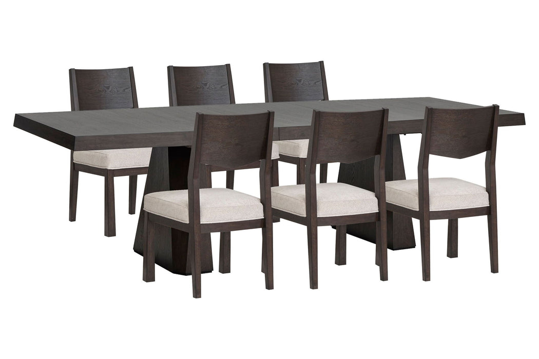 Tauren - 7 Piece Extendable Double Pedestal Dining Table Set Magnussen Furniture