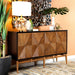 Capri - 4 Door Accent Cabinet - Brown / Gold Furniture Max