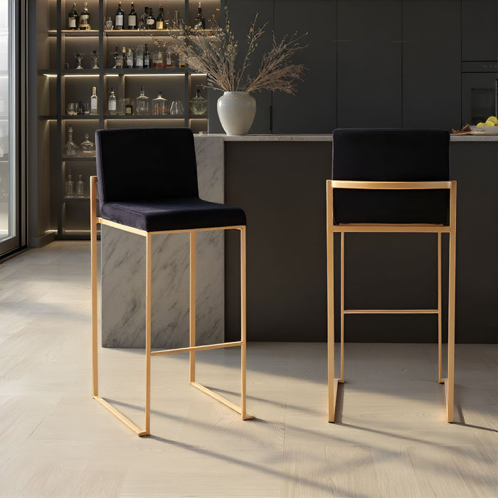 Fuji - Contemporary Design High Back Barstool Lumi Source