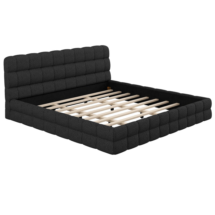 Upholstered Platform Bed With Headboard Dreamland