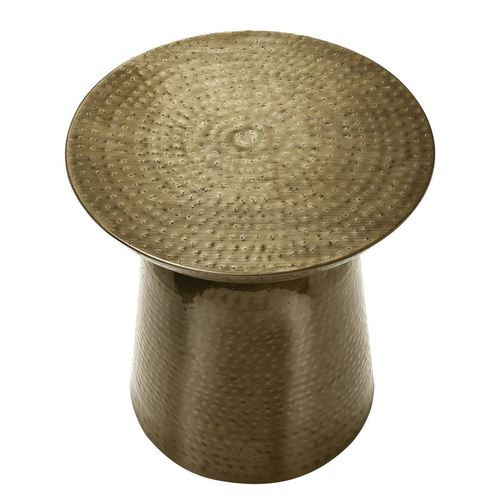 Drum Accent Side Table, Hammered Texture 8th Street