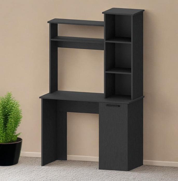 39" Computer Desk With Hutch - Black