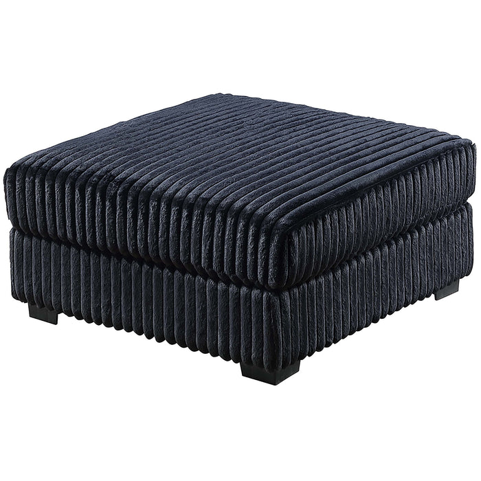 Soft Upholstered Ottoman - Black Home Essentials
