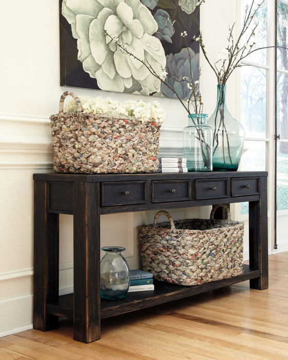 Gavelston - Sofa Table - Black Signature Design by Ashley®