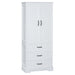 Tall Bathroom Storage Cabinet With 2 Doors And Drawers, Adjustable Shelf - White Hearth and Haven