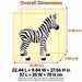 Standing Zebra Garden Statue, Animal Sculpture With 2 Ground Stakes For Outdoor Decor - Black White Daily Nest