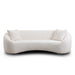 Curved 3 Seater Sofa For Living Room - White Home Essentials