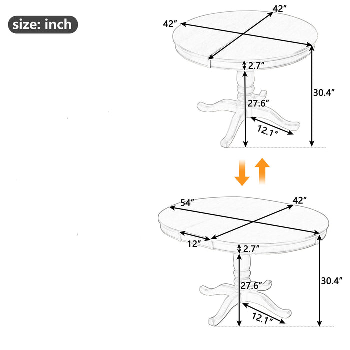 5 Pieces Dining Table And Chairs Set For 4 Persons Hearth and Haven