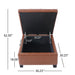Square Tufted Indoor Ottoman With Lift-Top Storage Noble House