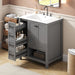 Bathroom Vanity With Sink Top, Bathroom Vanity Cabinet With 2 Doors And 2 Drawers, Open Shelf Hearth and Haven