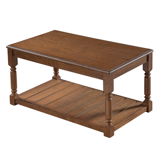 Coffee Table With Slatted Lower Shelf For Living Room Hearth and Haven