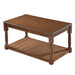 Coffee Table With Slatted Lower Shelf For Living Room Hearth and Haven