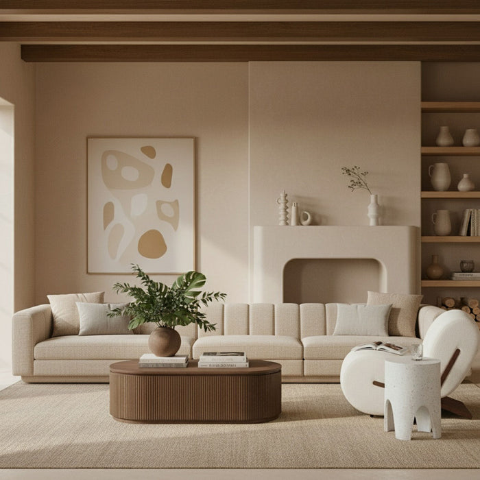 Modari - Sectional - Beige Meridian Furniture