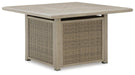 Cliff Trails - Square Fire Pit Table - Beige Signature Design by Ashley®
