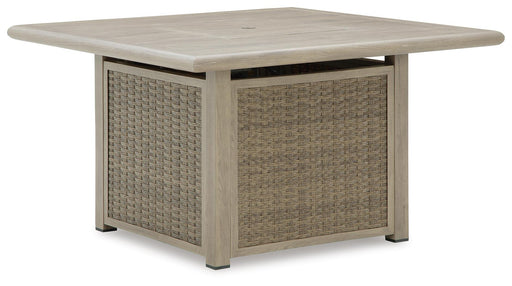 Cliff Trails - Square Fire Pit Table - Beige Signature Design by Ashley®