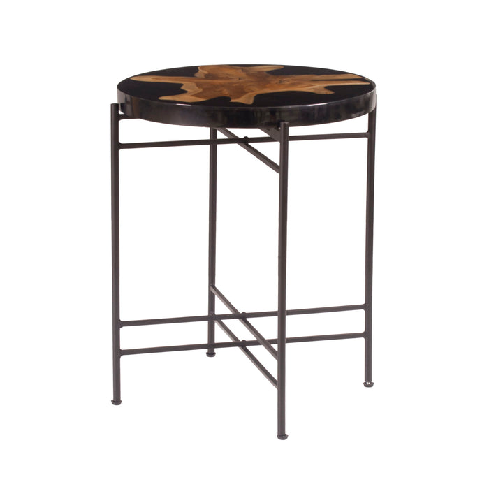 Side Table - Black / Brown Home Essentials