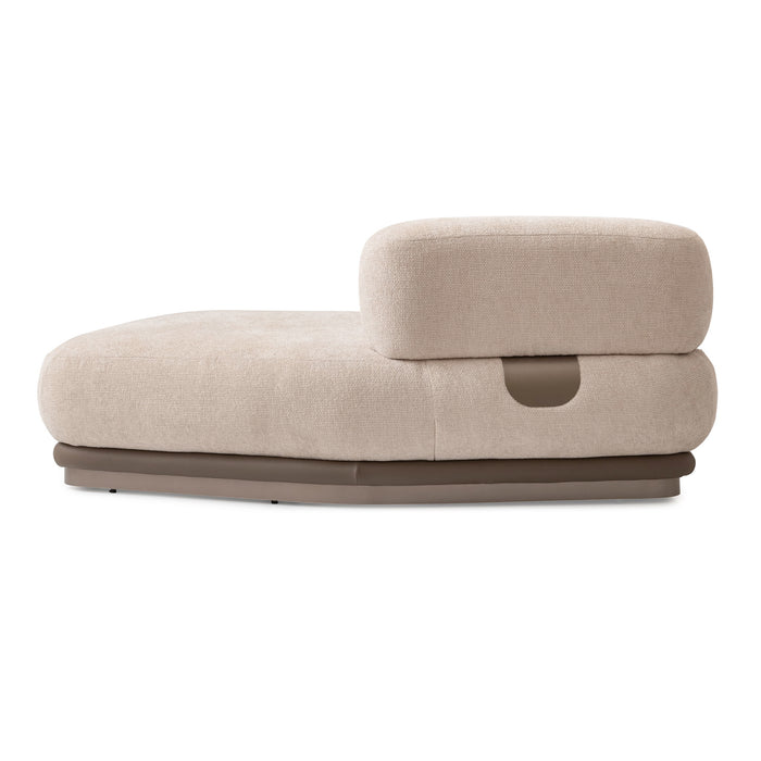 Bristol Point - Armless Chaise - Fawn / Saddle Brown Michael Amini