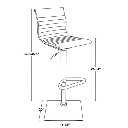Masters - Contemporary Adjustable Barstool With Swivel Lumi Source