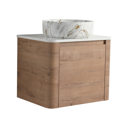 Wall Mounted Bathroom Vanity With Art Sink, 1 Soft Close Door Home Essentials
