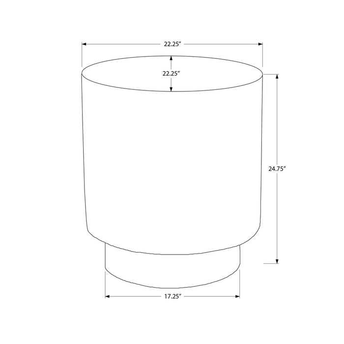 Round Accent Table, Indoor Outdoor - White 8th Street