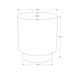 Round Accent Table, Indoor Outdoor - White 8th Street