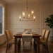Timeless - 6 Lights Chandelier With Clear Ribbed Satin - Antique Brass / Clear / Gold Ashcroft Furniture