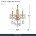 Michael Amini Lighting - La Scala Traditional Crystal Wall Sconce - Gold Michael Amini