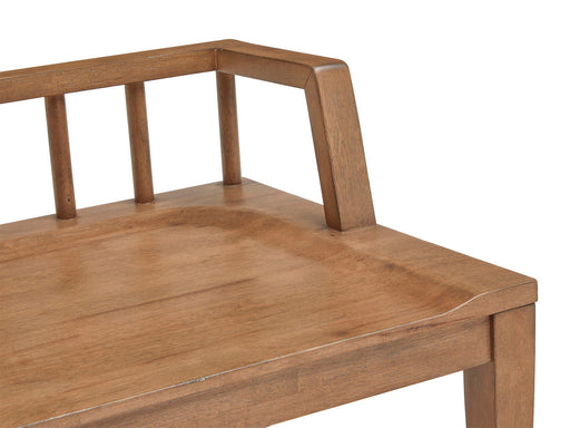 Lindon - Arm Bench With Low Back - Light Brown Magnussen Furniture