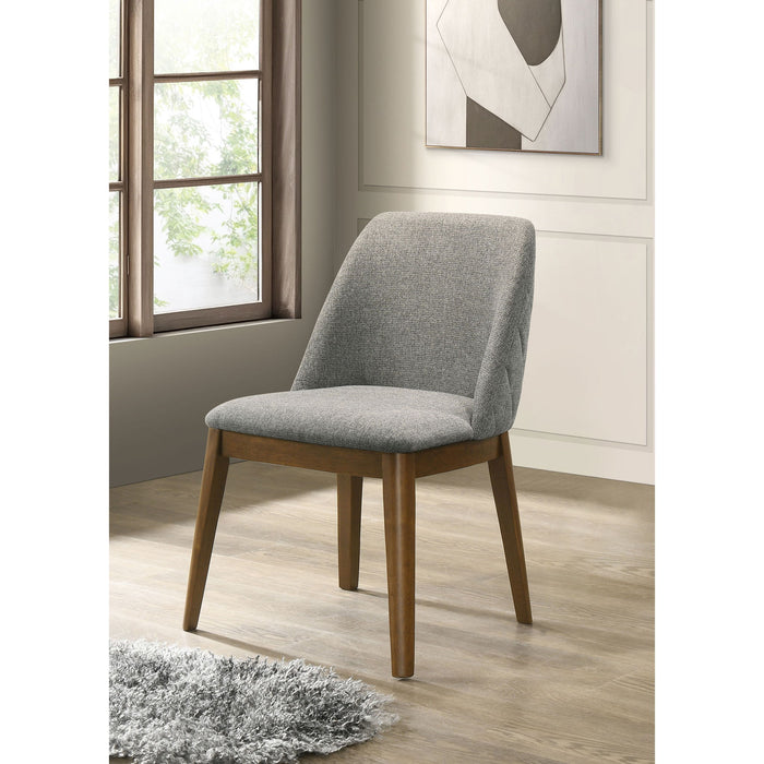 Hutchins - Dining Side Chair (Set of 2) - Gray / Brown Furniture Max