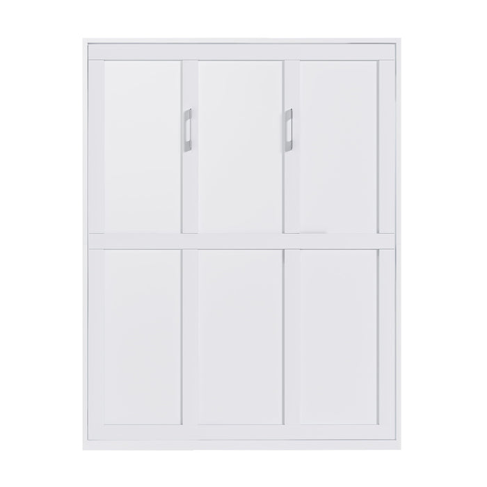 Queen Murphy Bed, Foldable Wall Bed, Space Saving Design For Bedrooms - White Home Essentials