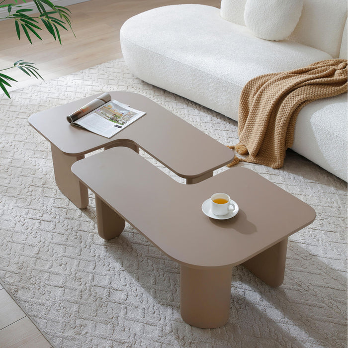 L-Shape Coffee Table For Living Room Home Essentials