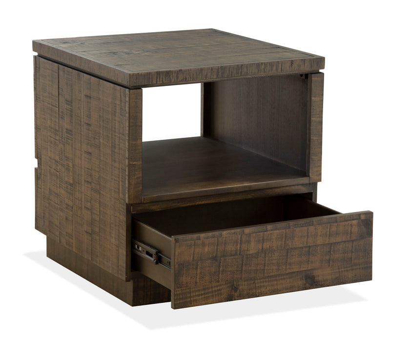 Baisden - Rectangular End Table - Tobacco Magnussen Furniture